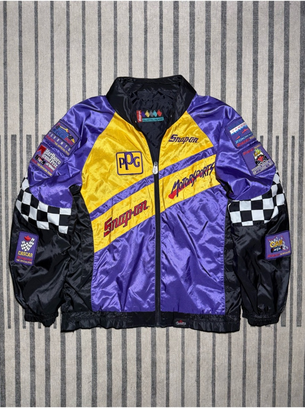 Vintage 90s Snap-On Motorsports Racing Windbreaker Jacket